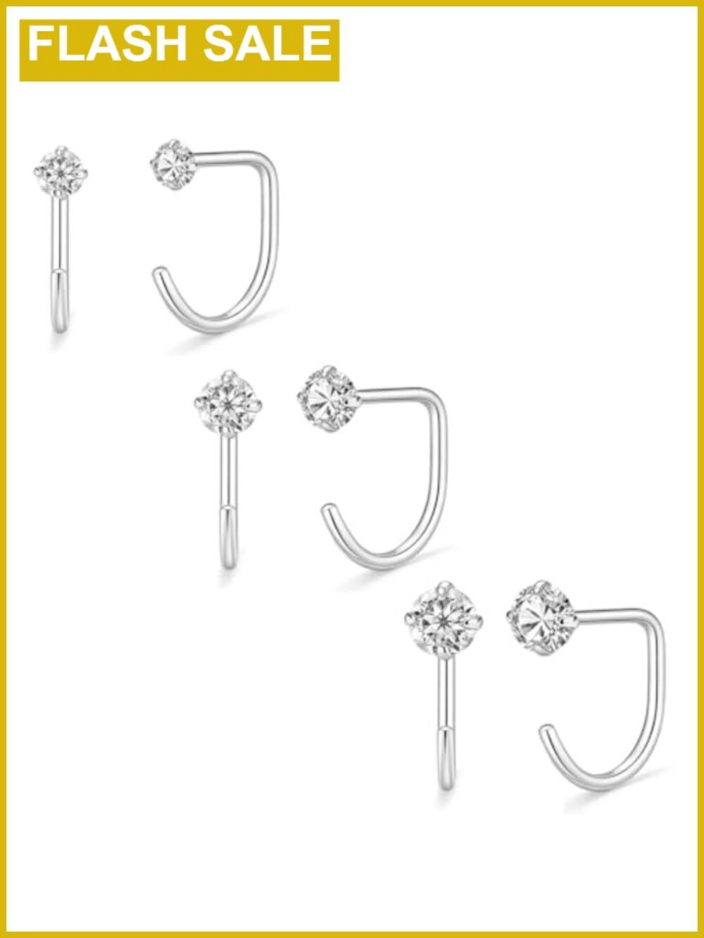 316L Stainless Steel Small Open Huggie Earrings for Women Sleep-Safe Stackable